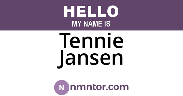 Tennie Jansen