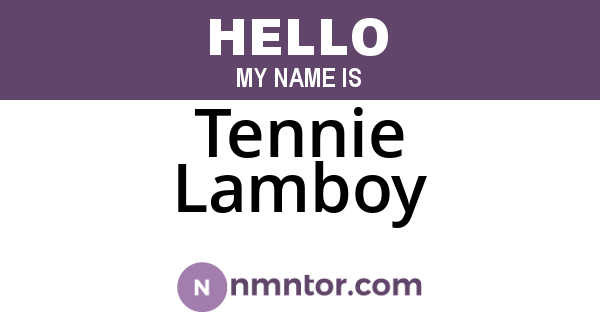 Tennie Lamboy