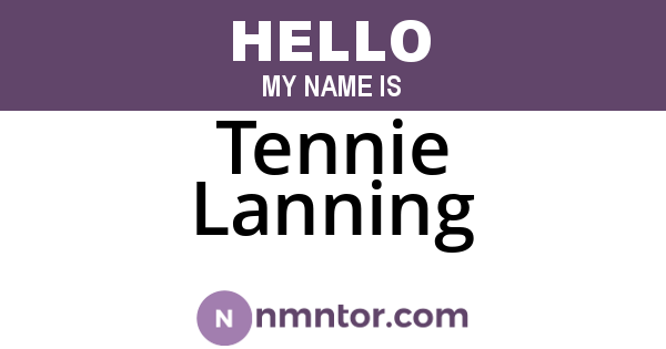 Tennie Lanning
