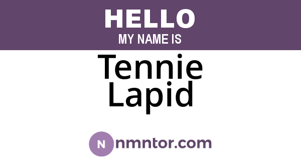 Tennie Lapid