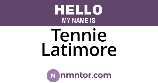 Tennie Latimore