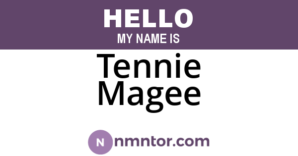 Tennie Magee