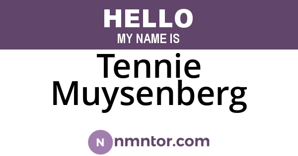Tennie Muysenberg