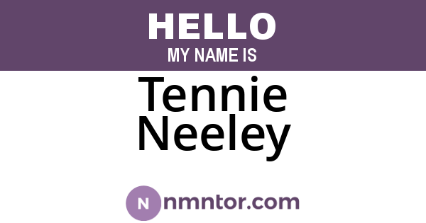 Tennie Neeley