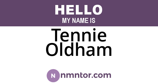 Tennie Oldham