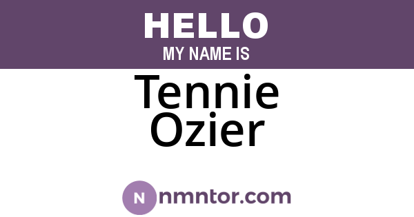 Tennie Ozier