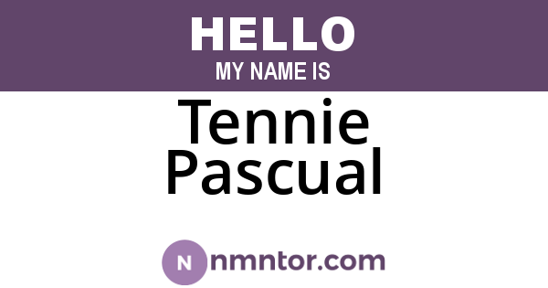 Tennie Pascual