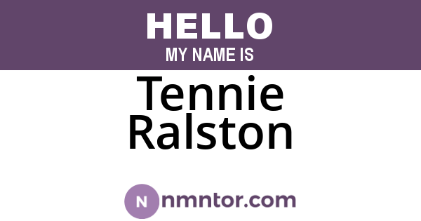 Tennie Ralston