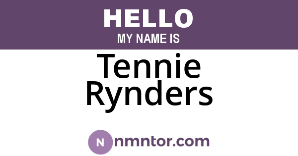 Tennie Rynders