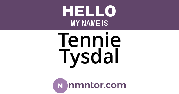 Tennie Tysdal