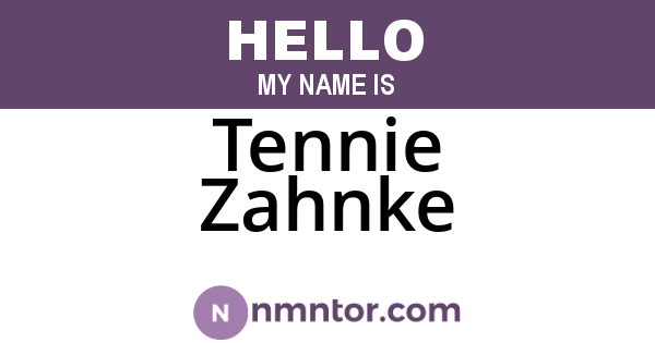 Tennie Zahnke
