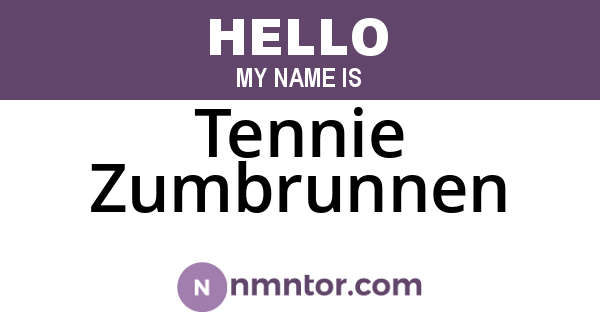 Tennie Zumbrunnen