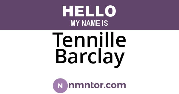 Tennille Barclay