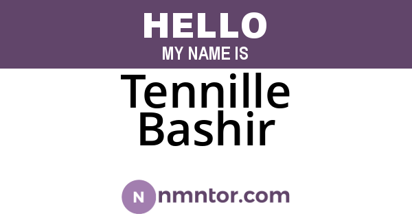 Tennille Bashir