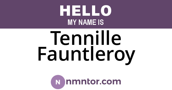 Tennille Fauntleroy