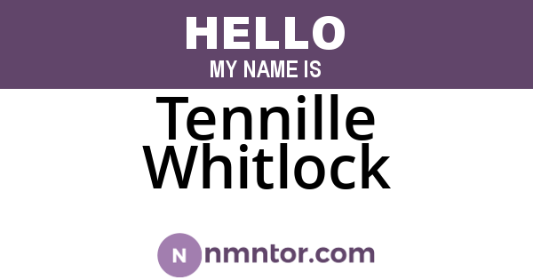 Tennille Whitlock