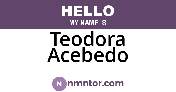 Teodora Acebedo