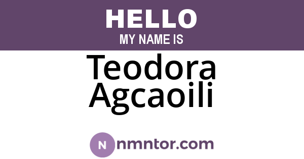 Teodora Agcaoili