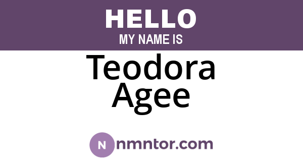 Teodora Agee