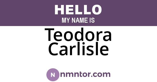 Teodora Carlisle