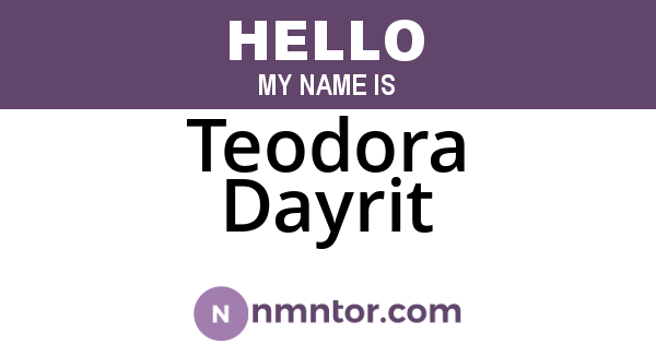 Teodora Dayrit