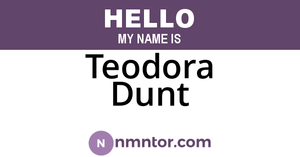 Teodora Dunt