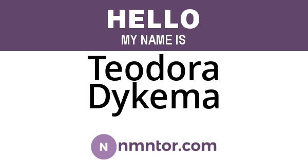 Teodora Dykema