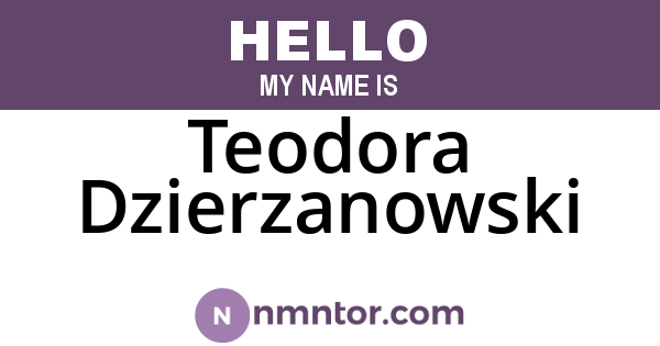Teodora Dzierzanowski