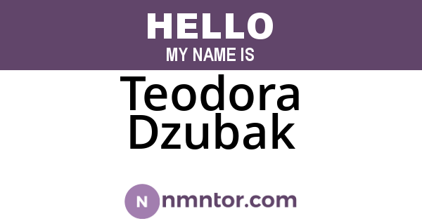Teodora Dzubak
