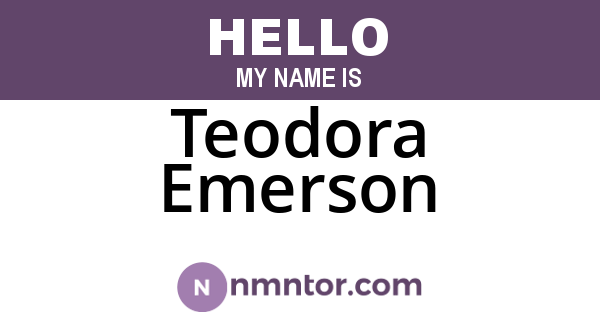 Teodora Emerson
