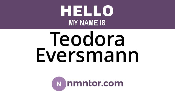 Teodora Eversmann