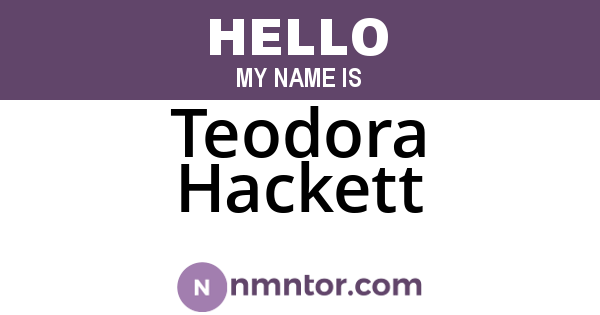 Teodora Hackett