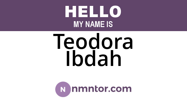 Teodora Ibdah