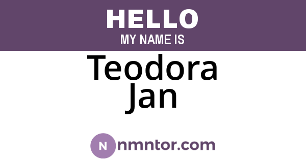 Teodora Jan