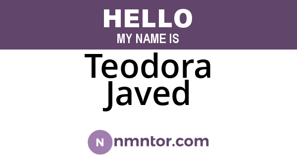 Teodora Javed