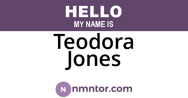 Teodora Jones