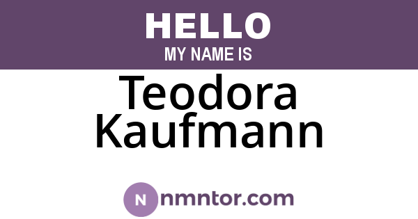 Teodora Kaufmann