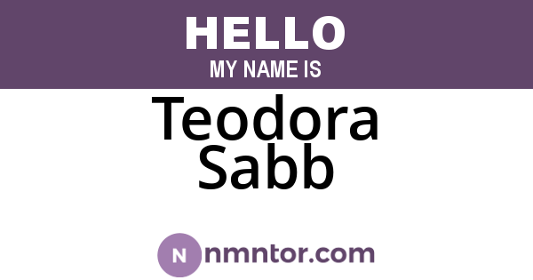 Teodora Sabb