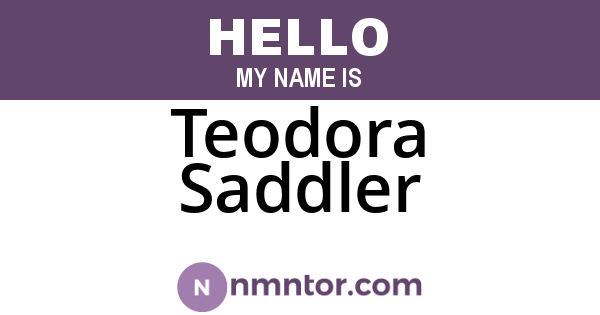 Teodora Saddler