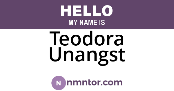 Teodora Unangst