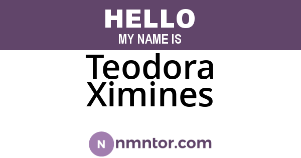 Teodora Ximines