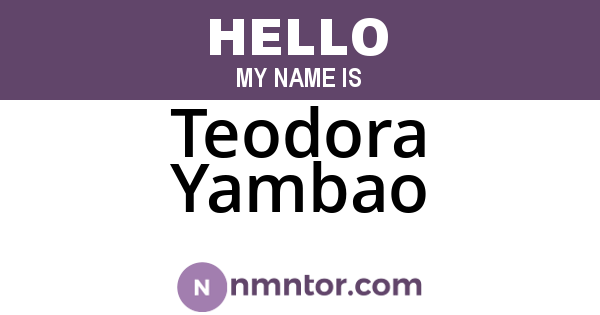 Teodora Yambao
