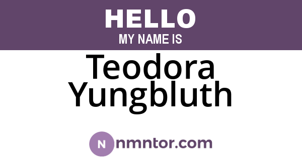 Teodora Yungbluth