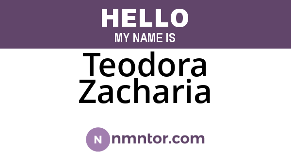 Teodora Zacharia