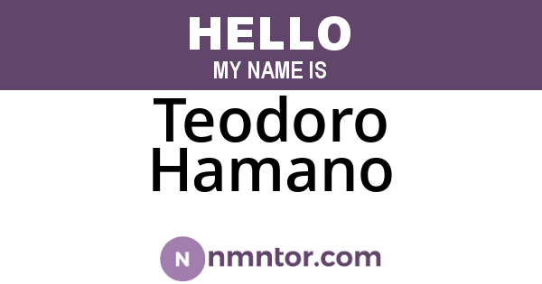 Teodoro Hamano