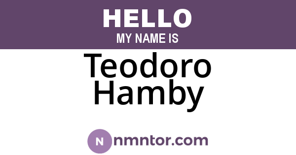 Teodoro Hamby