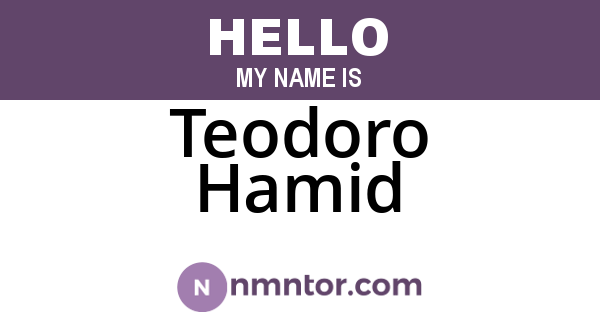 Teodoro Hamid