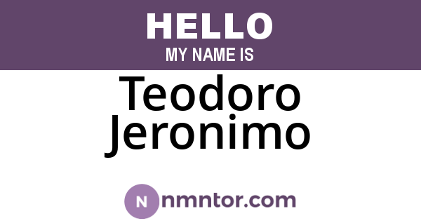 Teodoro Jeronimo