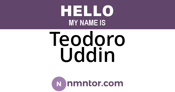 Teodoro Uddin