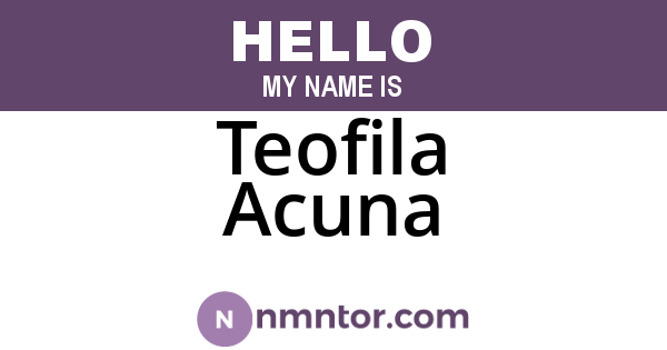 Teofila Acuna